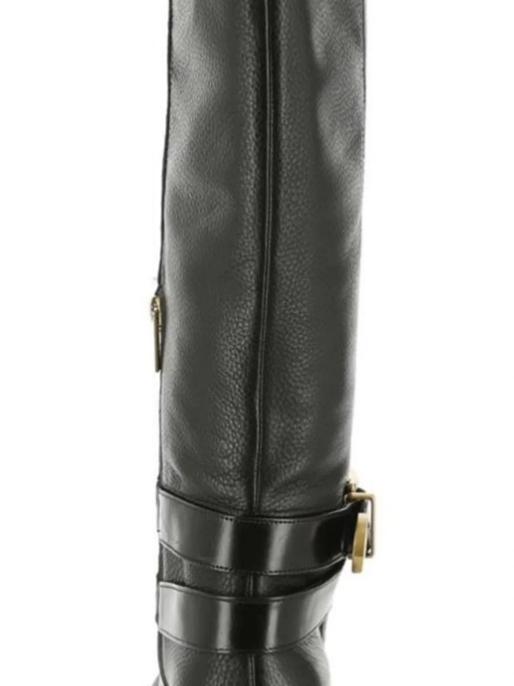 Vince Camuto Gini women Black Leather Over-the-Knee Buckle Boots, wide calf